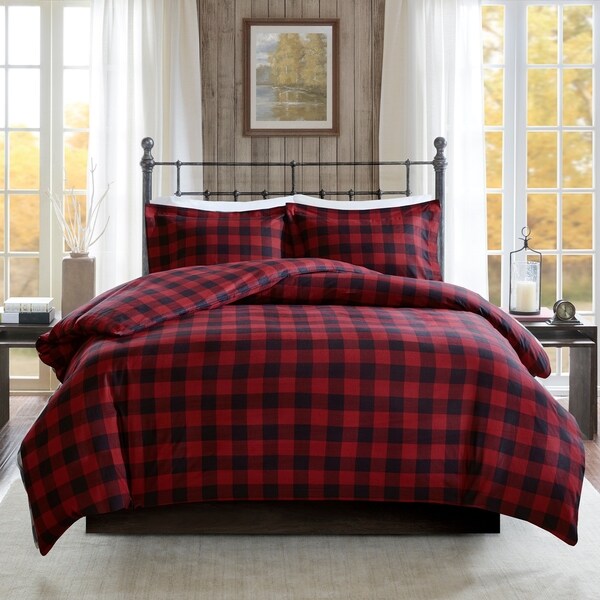 Shop Woolrich Flannel Check Print Cotton Duvet Cover Set Free Shipping Today Overstock