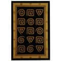 Safavieh Hand-hooked Geo Black Wool Rug - 5'3 x 8'3