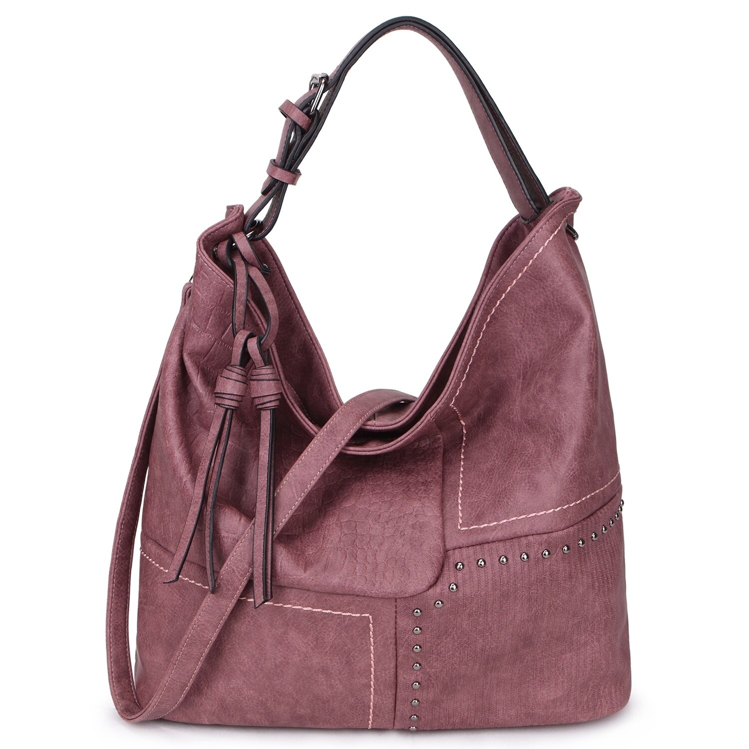 faux leather hobo bag