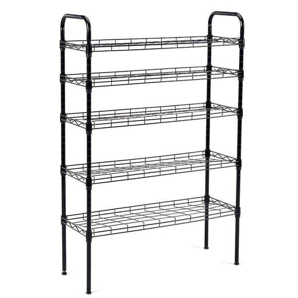 Shop Js Home 5 Tier Shoe Rack Shoe Tower Shelf Storage Organizer Cabinet Overstock 22590341