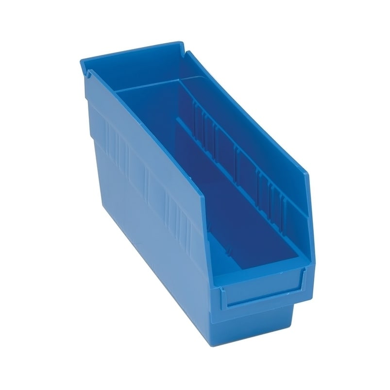 Quantum Storage Systems Store More 6 inch Polypropylene Blue Shelf Bin - 11 5/8 inch x 4 1/8 inch x 6 inch - 36 Pack