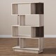 Contemporary Oak Brown Display Bookcase by Baxton Studio - Thumbnail 6