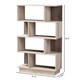 Contemporary Oak Brown Display Bookcase by Baxton Studio - Thumbnail 7
