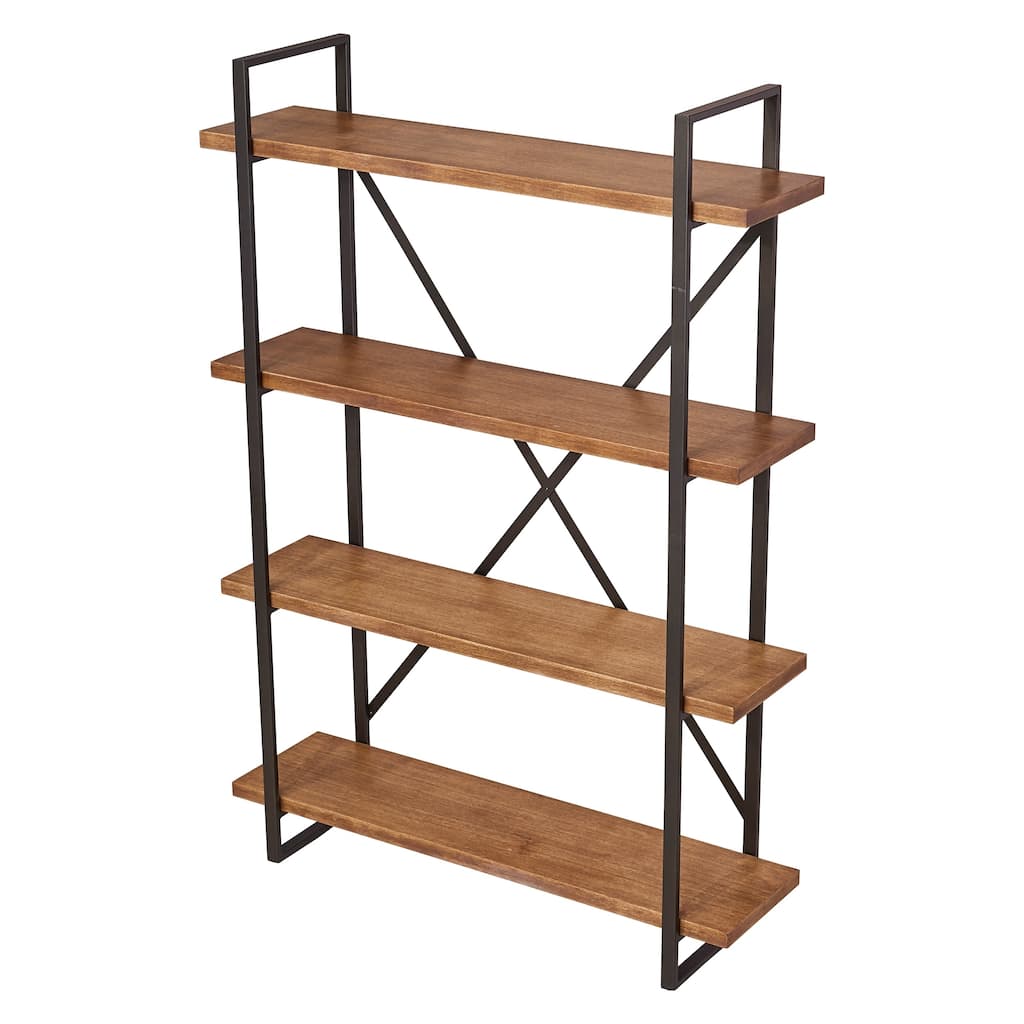 International Caravan Hamburg 4-Tier Contemporary Book Shelf