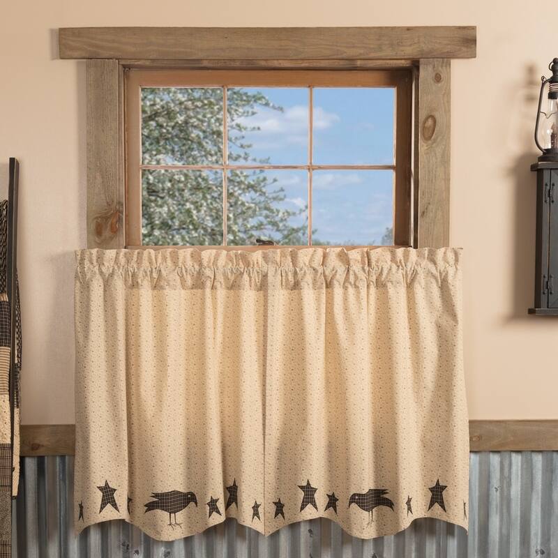 Kettle Grove Applique Crow and Star Tier Set of 2 - 36x36