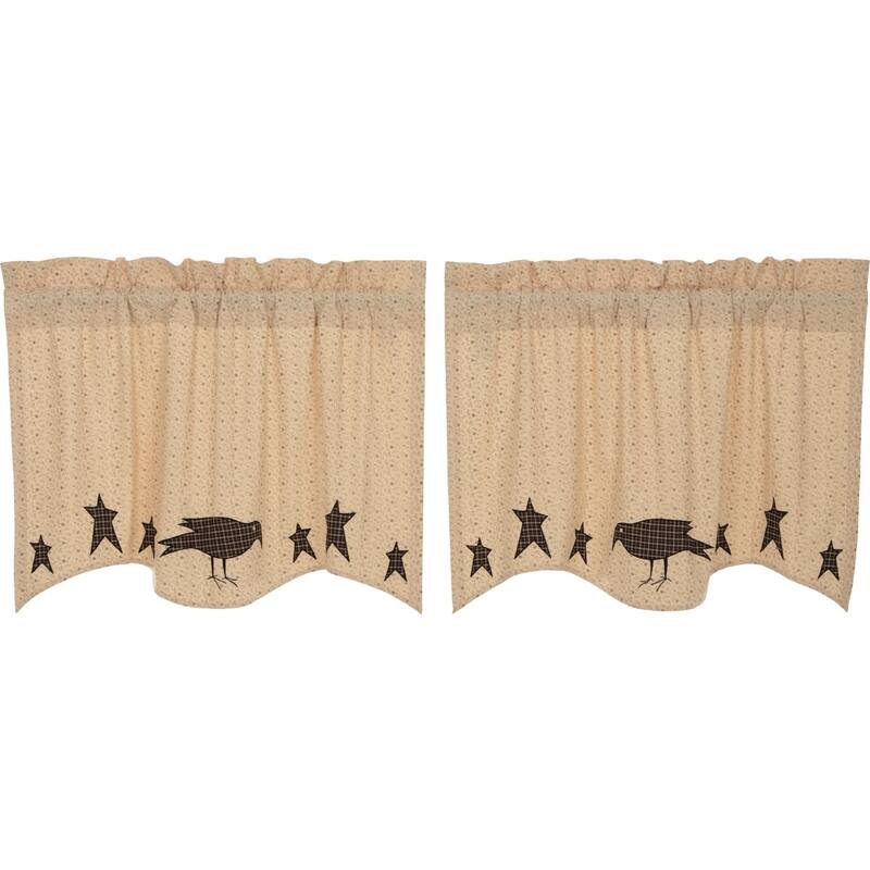 Kettle Grove Applique Crow and Star Tier Set of 2