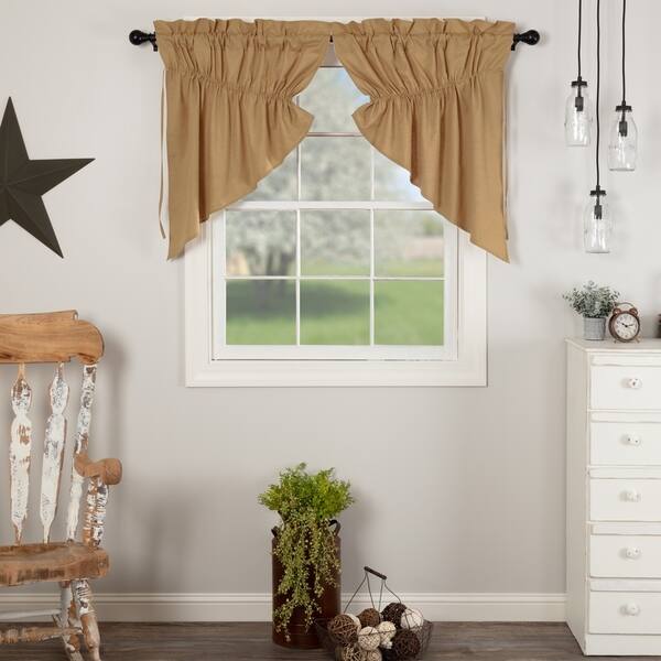 Shop Simple Life Flax Prairie Swag Set Of 2 36x36x18 Prairie