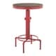 preview thumbnail 9 of 13, Carbon Loft Pimentel Industrial Adjustable Bar Table in Metal and Wood - N/A Red