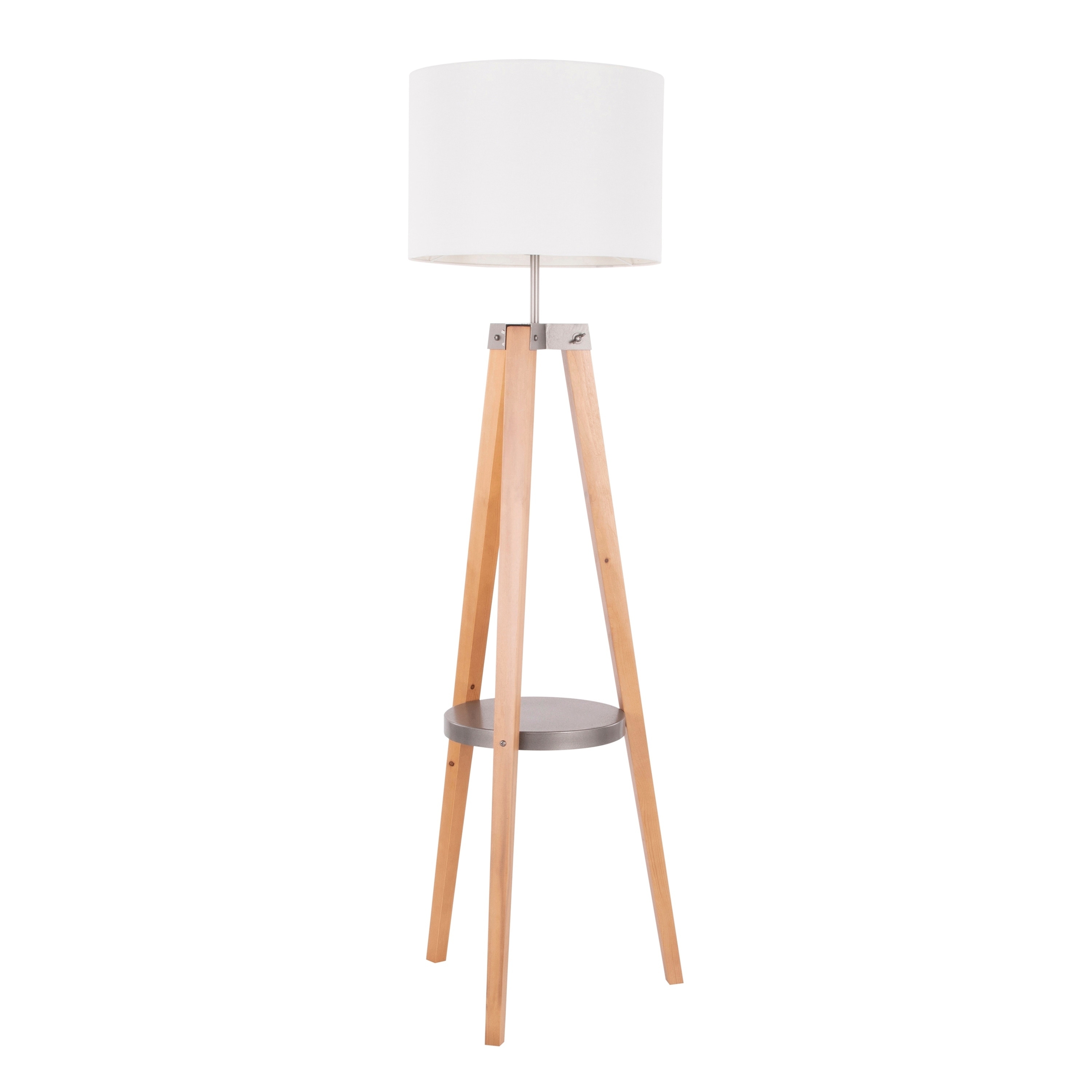 tripod floor lamp with shelf