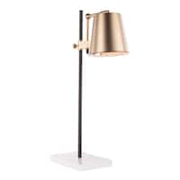 Matheo Streamline Marble & Metal Adjustable Table Lamp - 34.875 x