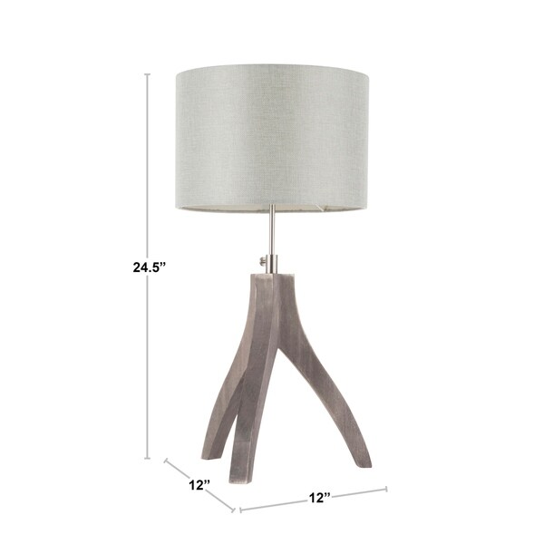 tripod bedside lamp grey