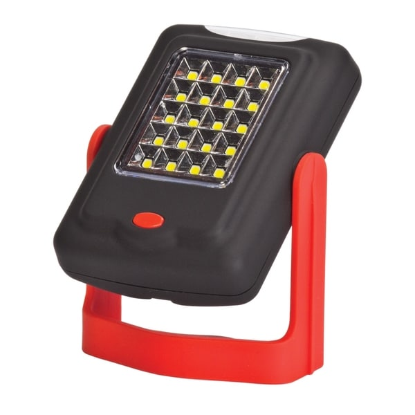 LED Integrated 2-in-1 Mini Work Light & Flashlight, Red & Black Finish, Batteries Included. Opens flyout.