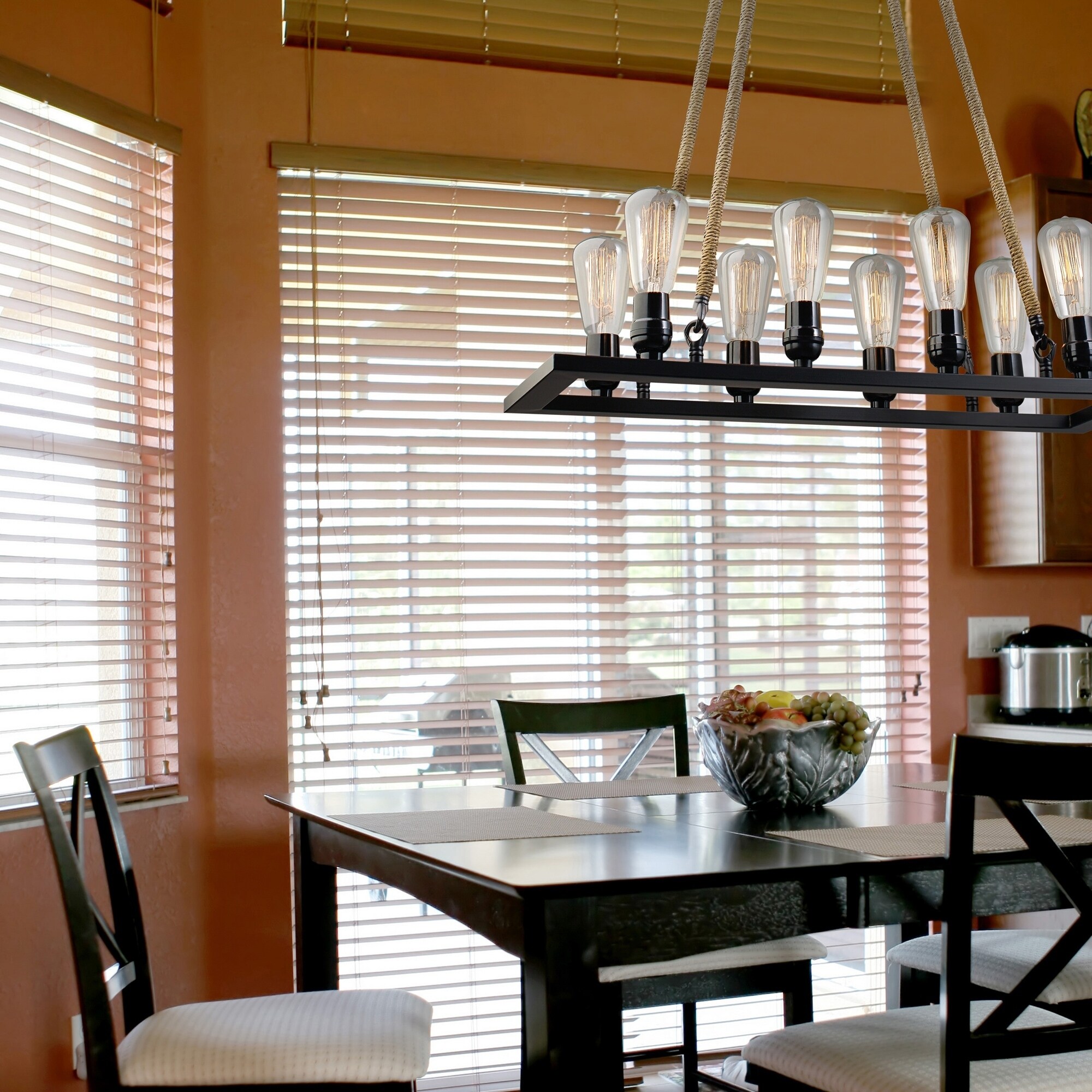 8-Light Oil Rubbed Bronze Twine Wrapped Vintage Chandelier - Chandeliers For Bedrooms by Overstock.com