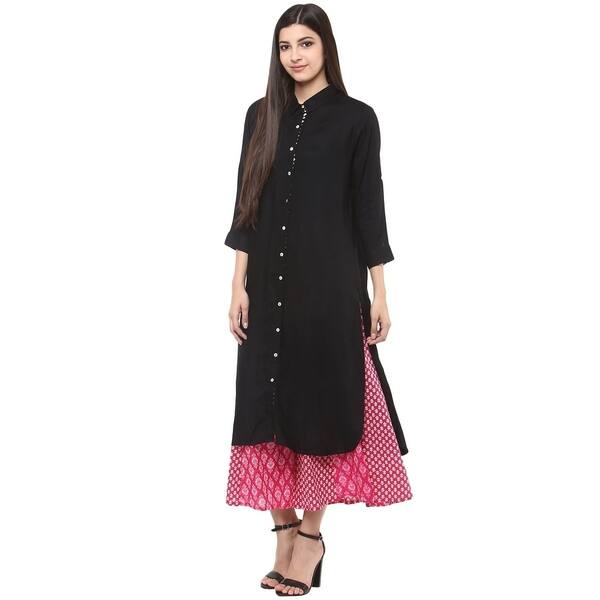 Shop Handmade In Sattva Women S Classy Solid Color Indian Kurta