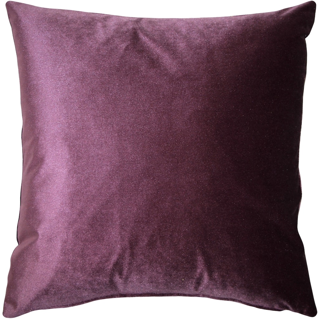 Corona Velvet 16x16 Throw Pillow with Polyfill Insert, Aubergine