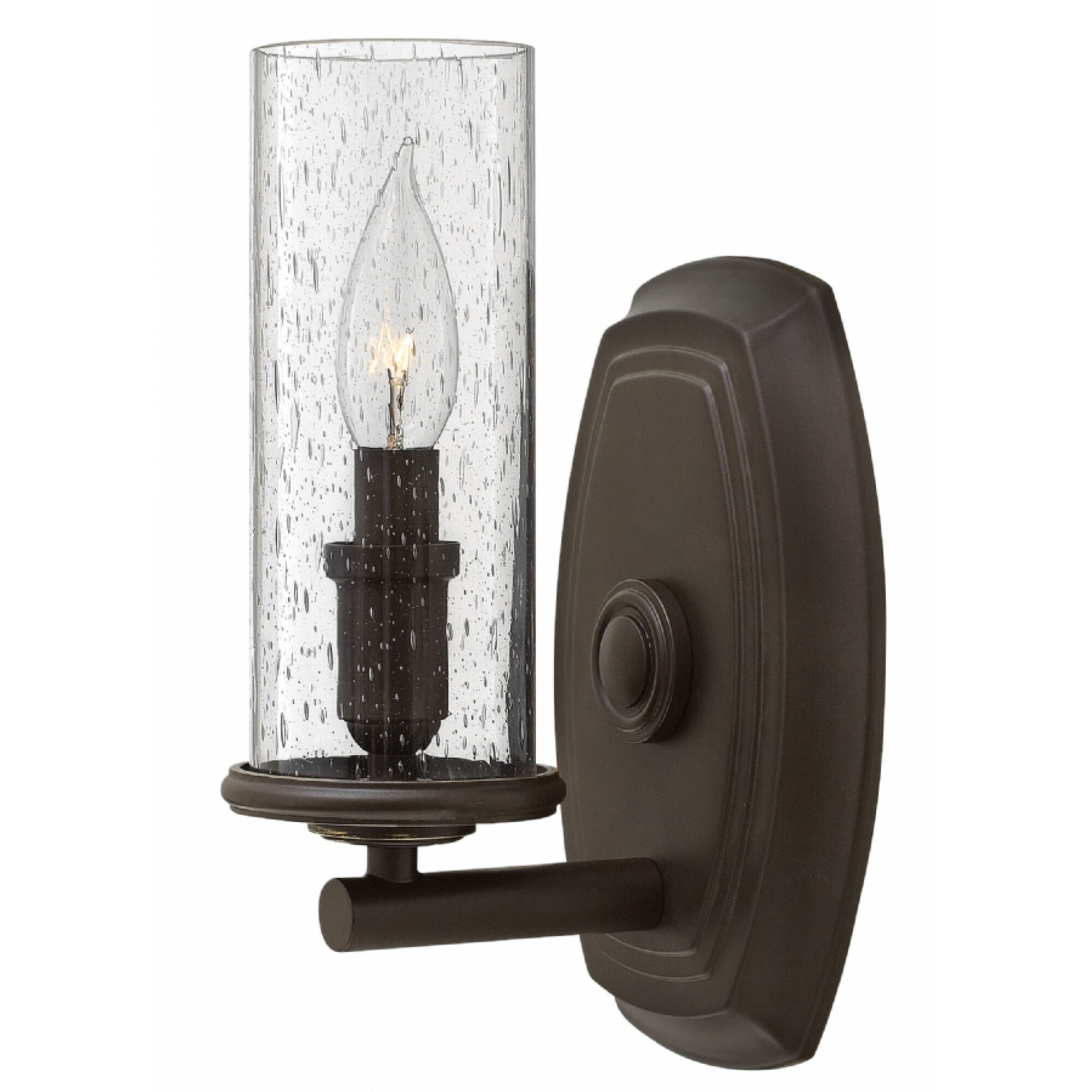 Hinkley Dakota 1 Light Sconce in Oil Rubbed Bronze Bed Bath
