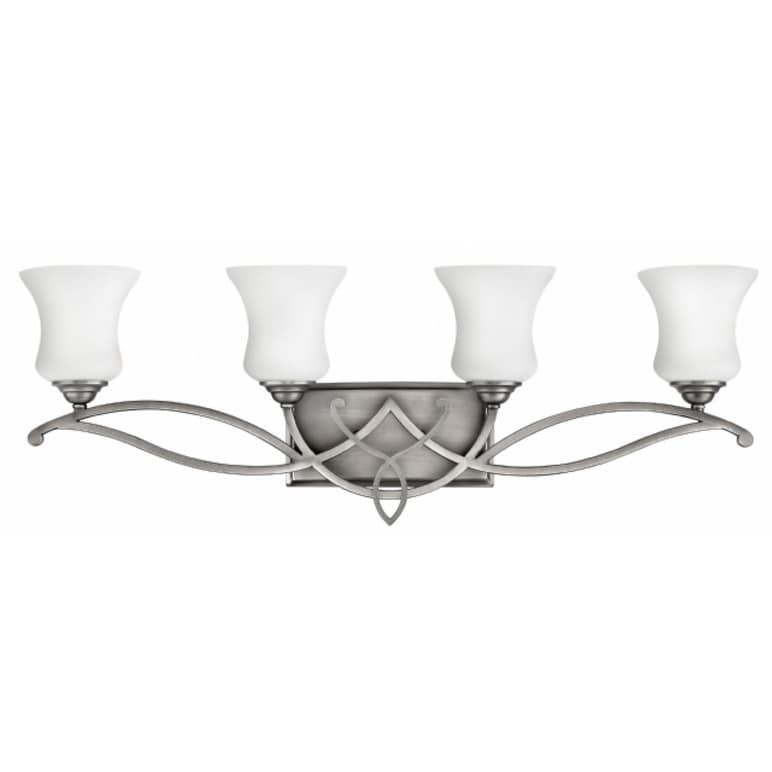 Hinkley Brooke 4-Light Vanity Light in Antique Nickel - Bed Bath