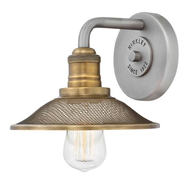 slide 1 of 1, Hinkley Rigby 1-Light Sconce in Antique Nickel