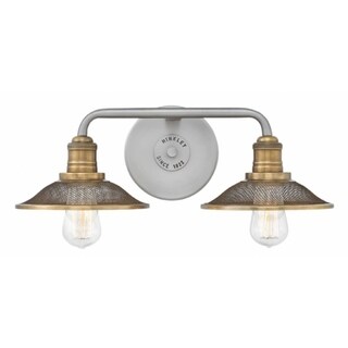 Hinkley Rigby 2-Light Vanity Light in Antique Nickel