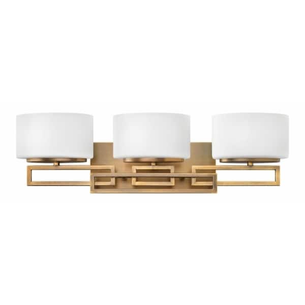 slide 1 of 1, Hinkley Lanza 3-Light Vanity Light in Brushed Bronze