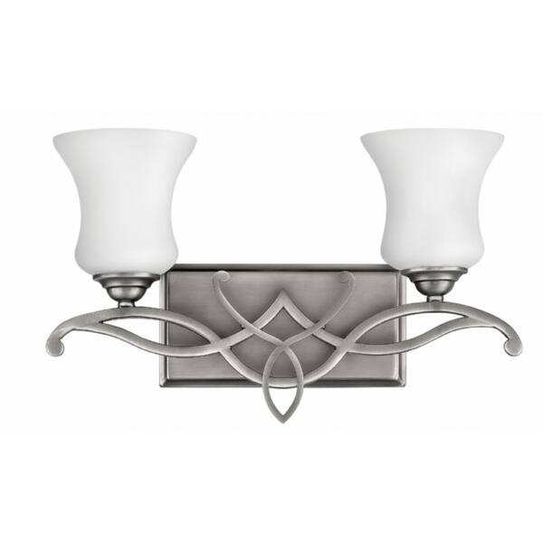 slide 1 of 1, Hinkley Brooke 2-Light Vanity Light in Antique Nickel