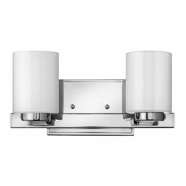 slide 1 of 1, Hinkley Miley 2-Light Vanity Light in Chrome
