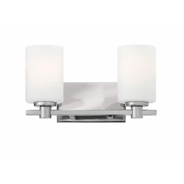 slide 1 of 1, Hinkley Karlie 2-Light Vanity Light in Chrome