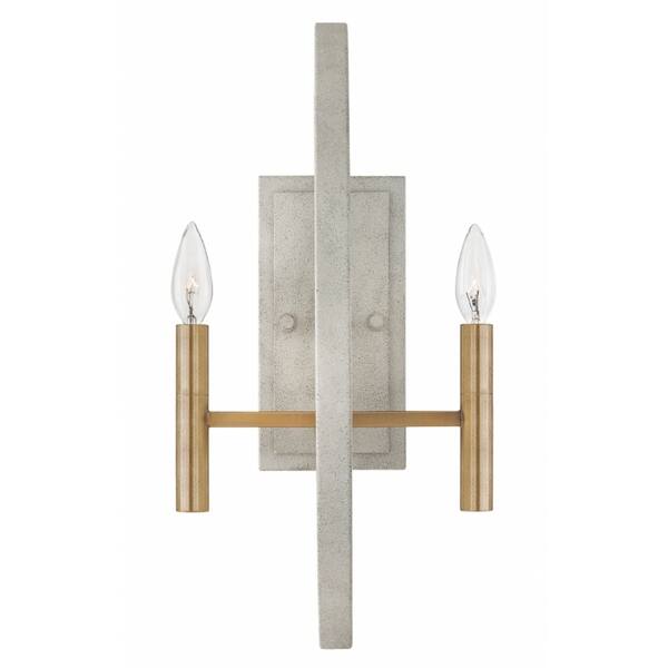 Hinkley Euclid 2Light Sconce in Cement Gray Bed Bath & Beyond 22611823