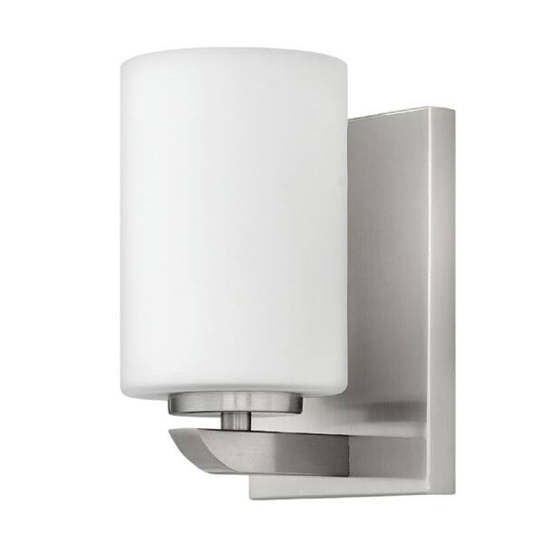 slide 1 of 1, Hinkley Kyra 1-Light Sconce in Brushed Nickel