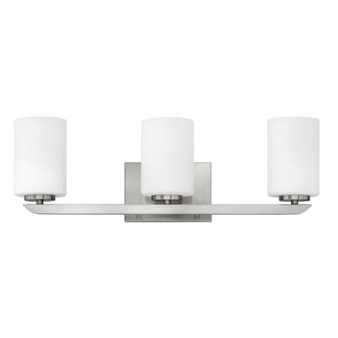 Hinkley Kyra 3-Light Vanity Light in Brushed Nickel