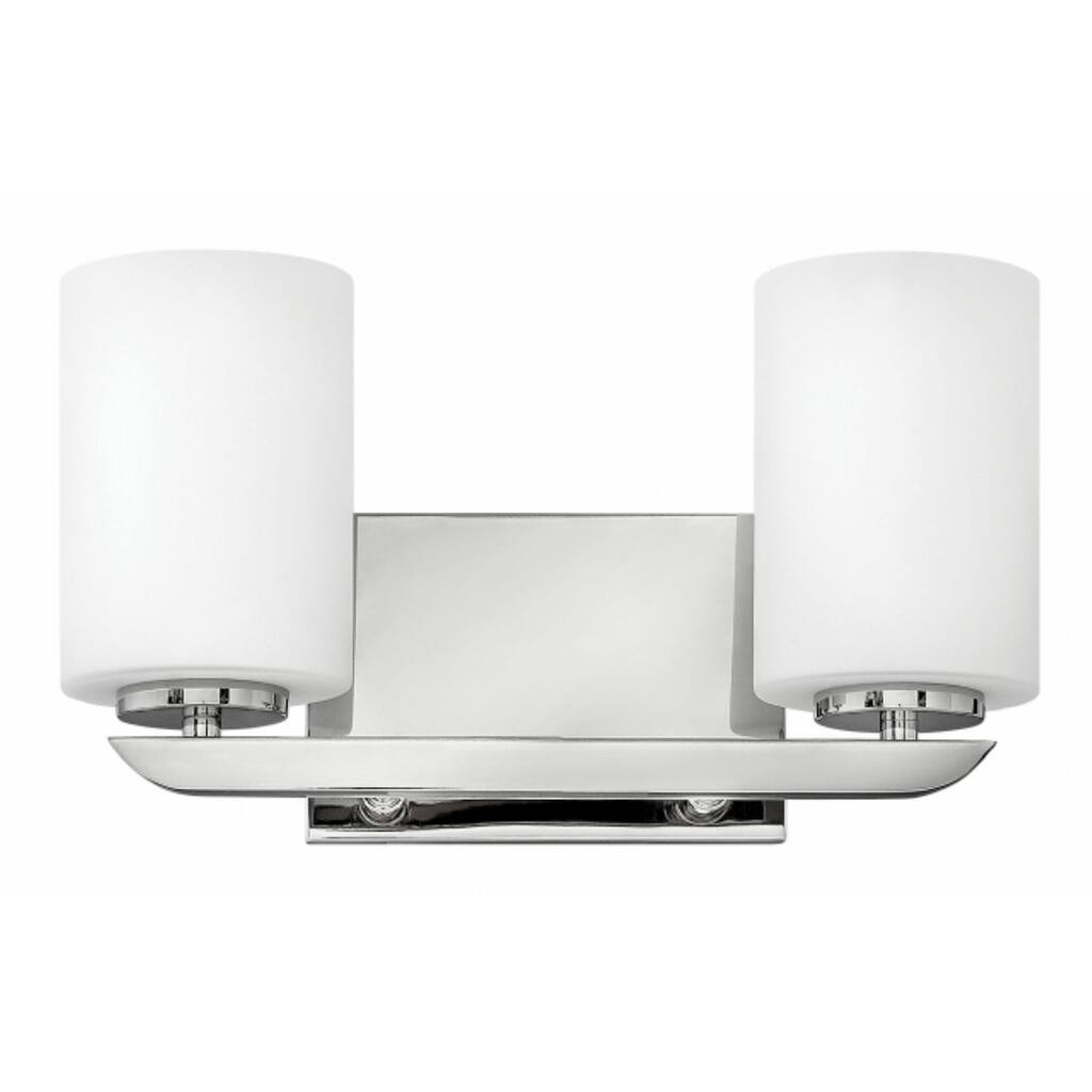 Hinkley Kyra 2-Light Vanity Light in Polished Nickel