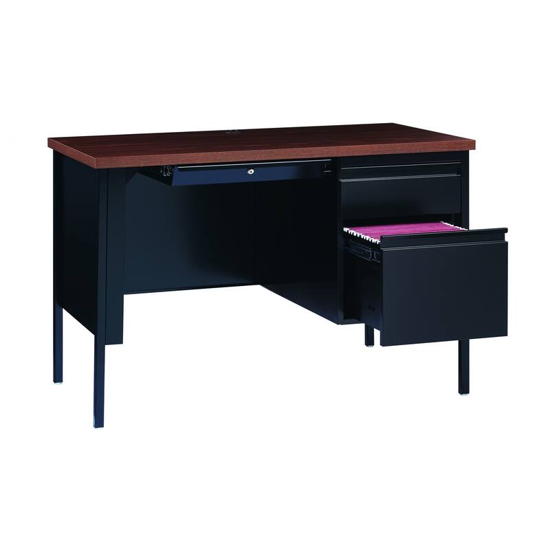 Hirsh 24"D x 45"W Industrial Single Pedestal Office Desk