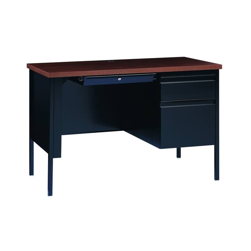 Hirsh 24"D x 45"W Industrial Single Pedestal Office Desk