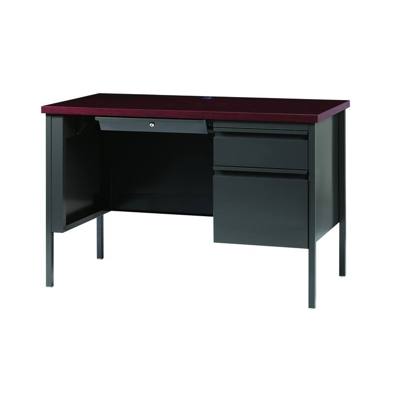 Hirsh 24"D x 45"W Industrial Single Pedestal Office Desk