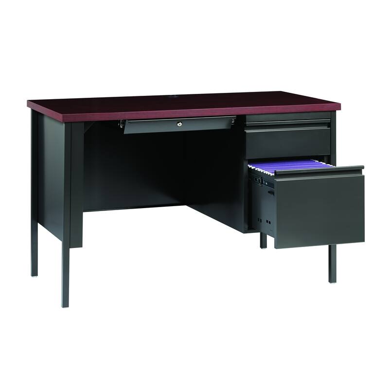 Hirsh 24"D x 45"W Industrial Single Pedestal Office Desk