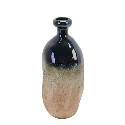 Sagebrook Home Ceramic Bottle Vase, 10.5", Multicolor