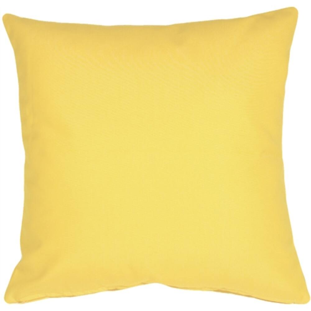 Sunbrella 20x20 Outdoor Pillow with Polyfill Insert, Buttercup Yellow