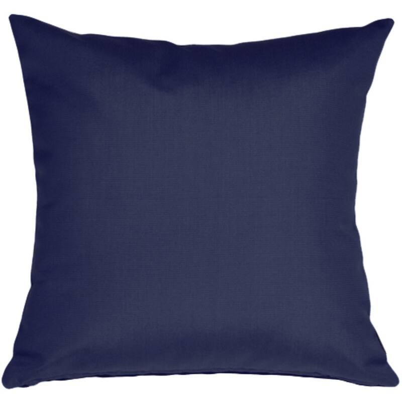 Sunbrella Navy Blue 20x20 Outdoor Throw Pillow with Polyfill Insert