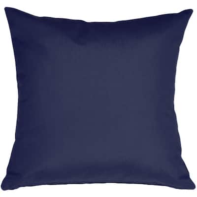 Sunbrella Navy Blue 20x20 Outdoor Throw Pillow with Polyfill Insert
