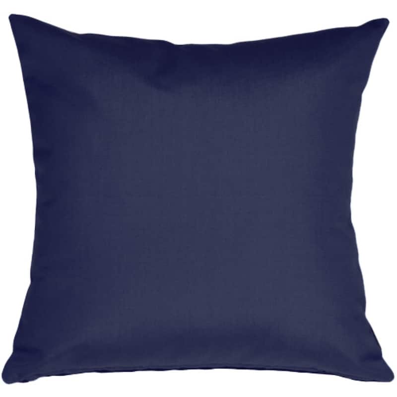 Sunbrella Navy Blue 20x20 Outdoor Throw Pillow with Polyfill Insert