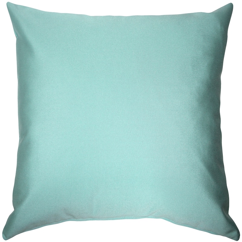 Sunbrella 20x20 Outdoor Throw Pillow with Polyfill Insert, Glacier Blue