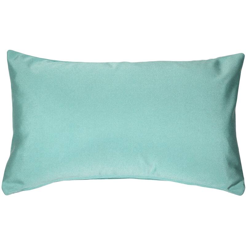 Sunbrella 12x19 Outdoor Throw Pillow with Polyfill Insert, Glacier Blue