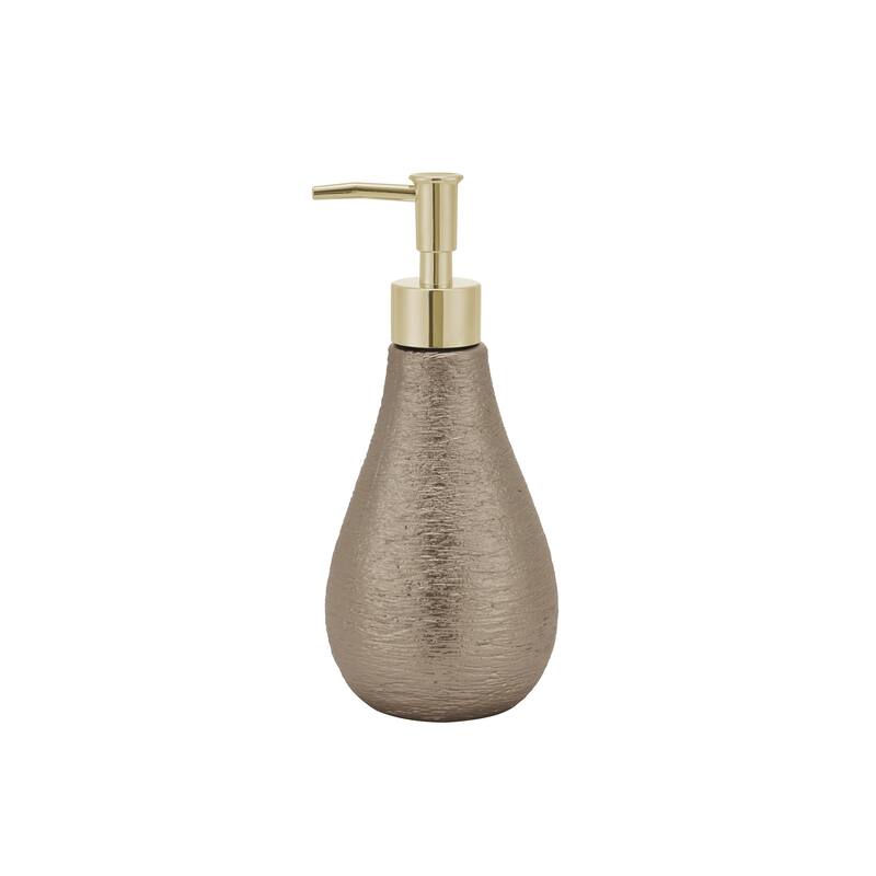 J. Queen New York Princess Bronze Stoneware Bathroom Accessories - Lotion/Soap Dispenser