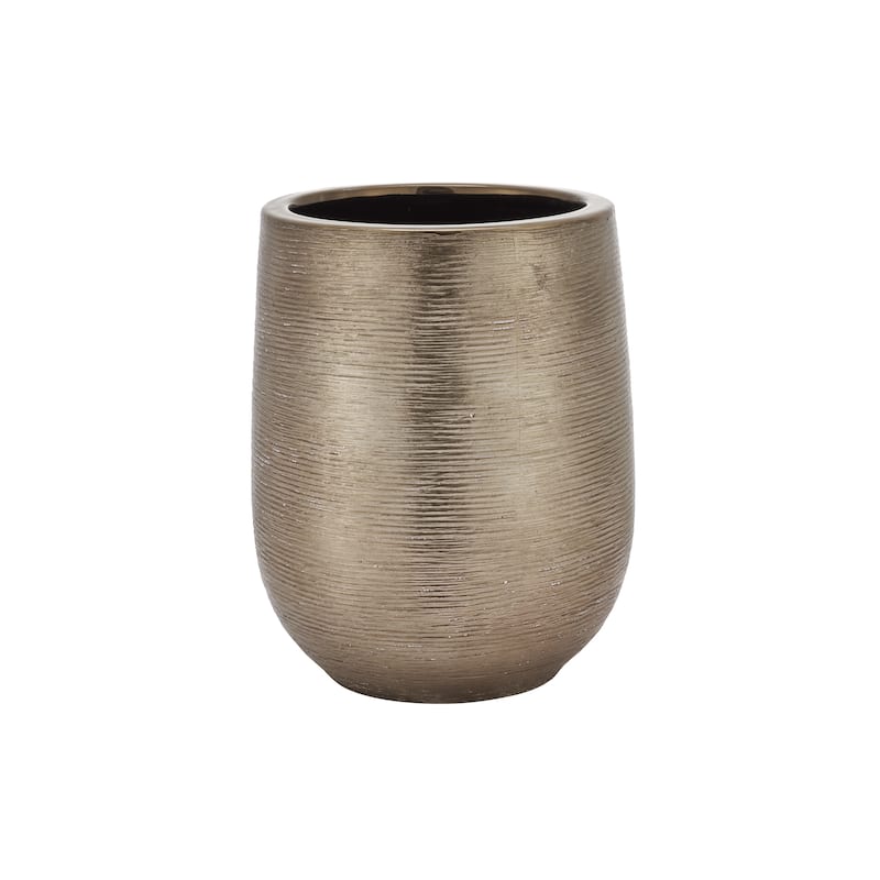 J. Queen New York Princess Bronze Stoneware Bathroom Accessories - Waste Basket