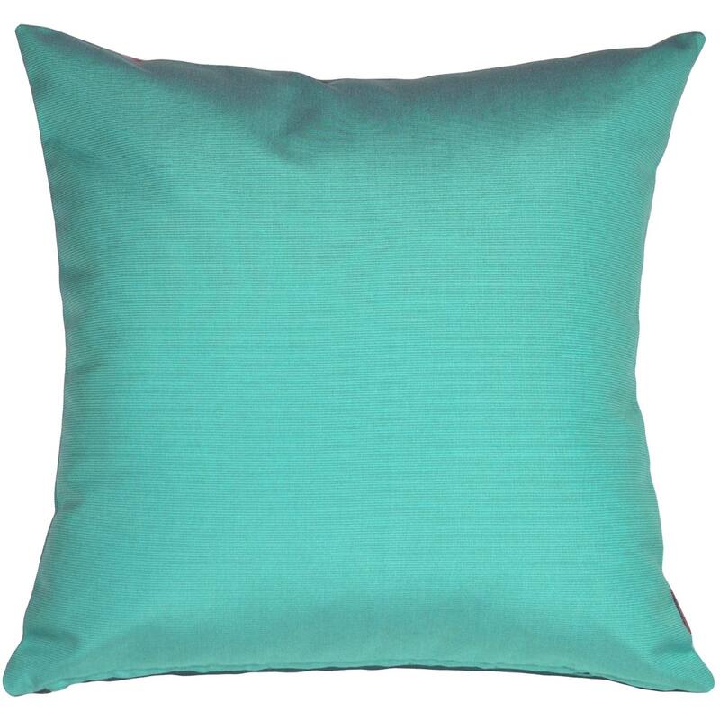 Sunbrella Aruba 20x20 Outdoor Throw Pillow with Polyfill Insert - Indoor/Outdoor - 19.5" x 19.5" - Polyester - aruba turquoise blue - Single