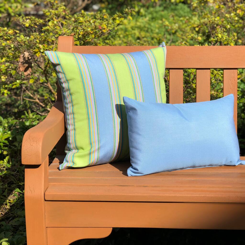 Sunbrella Bravada Limelite 20x20 Outdoor Throw Pillow with Polyfill Insert