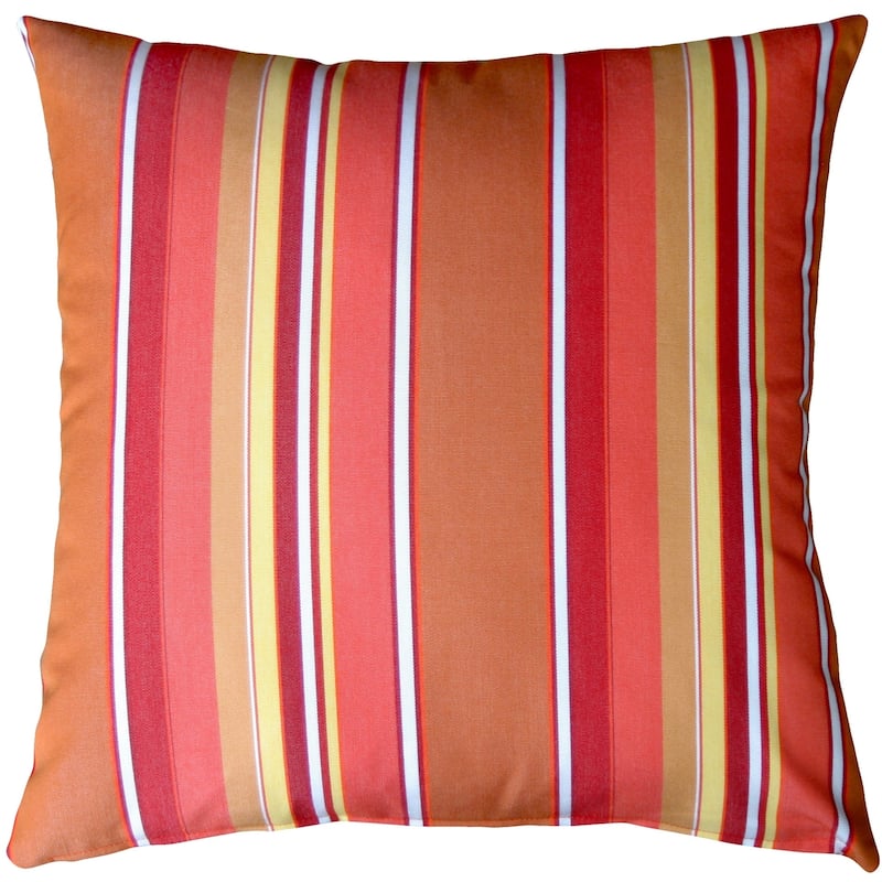 Sunbrella Dolce Mango Orange 20x20 Outdoor Throw Pillow with Polyfill Insert - Indoor/Outdoor - 19.5" x 19.5" - Polyester - Single