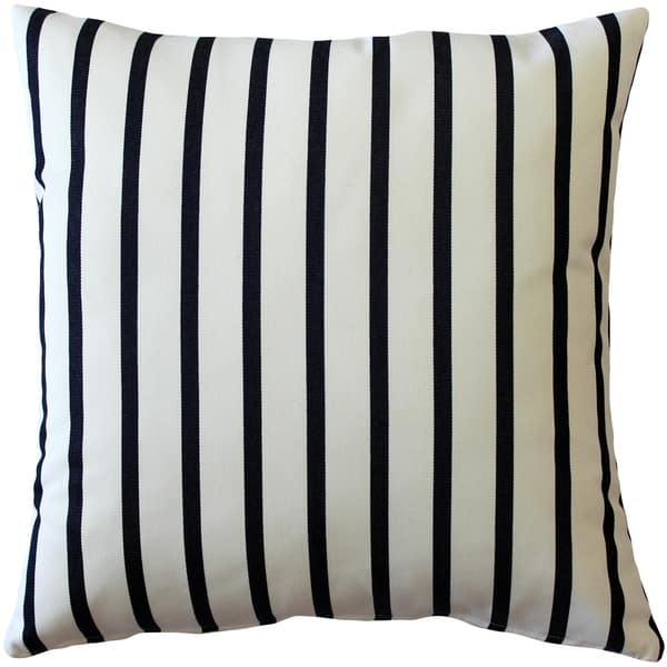 slide 1 of 2, Pillow Decor - Sunbrella Lido Indigo Stripes 20x20 Outdoor Pillow Polyester - 19.5" x 19.5" - Single - Indoor/Outdoor