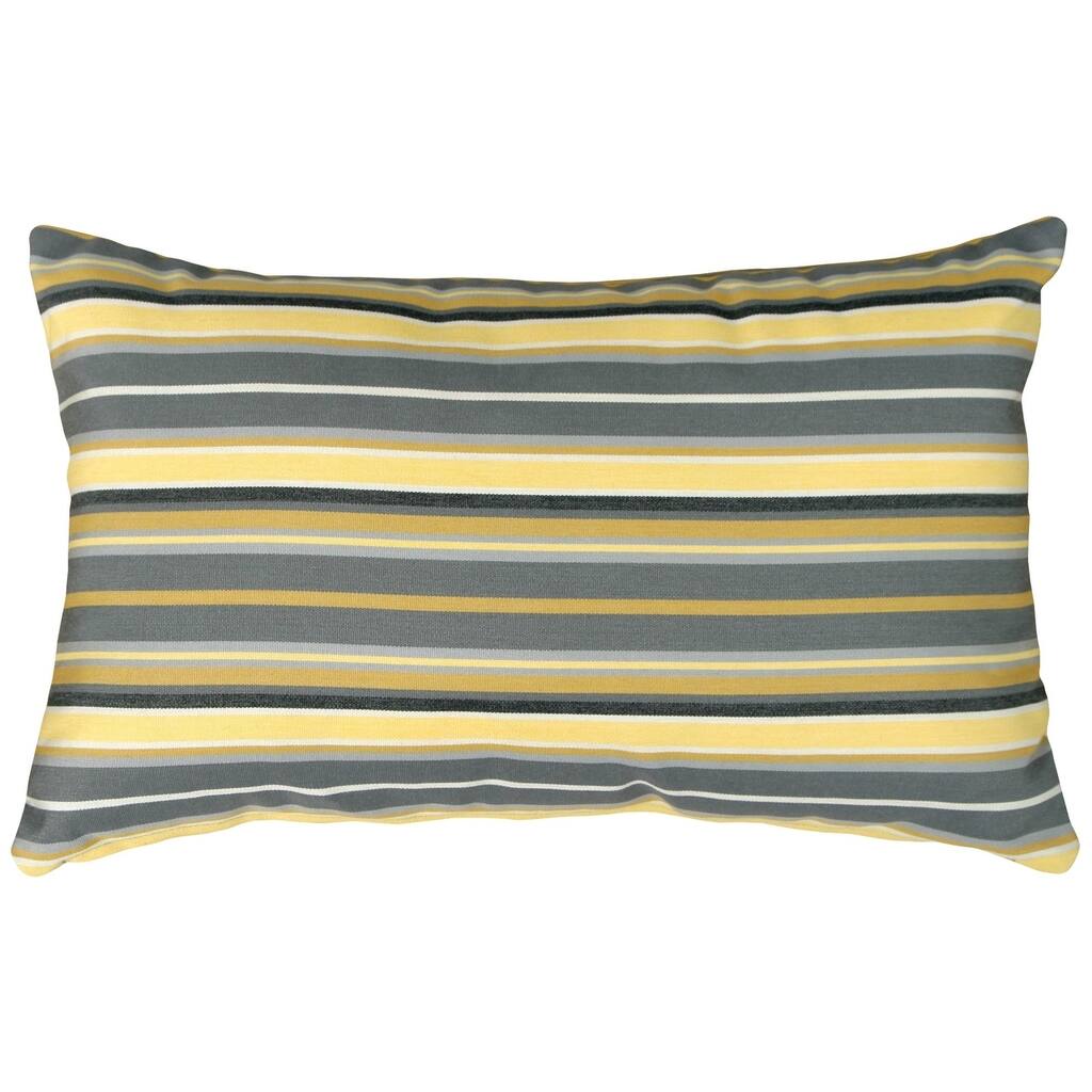 Pillow Decor - Sunbrella Foster Metallic 12x20 Outdoor Pillow