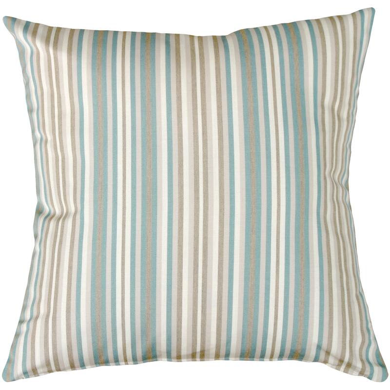 Sunbrella Gavin Mist Blue 20x20 Outdoor Throw Pillow with Polyfill Insert